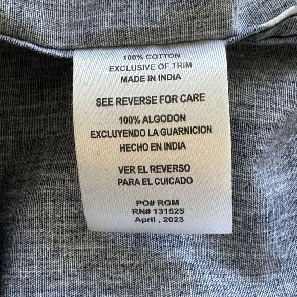 Rugby Large Blue Stars Short Sleeve‎ Button Up Men's Shirt - Picture 4 of 5